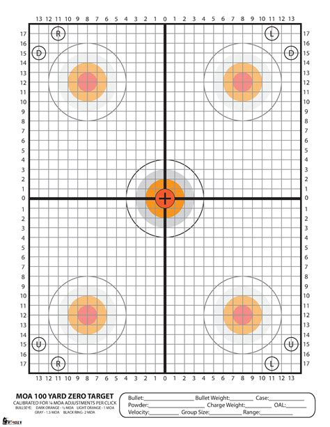 100 Yard Targets Printable